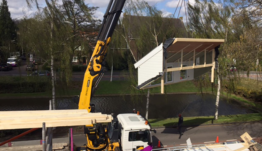 Prefab dakkapel plaatsing door Ruiter Dakkapellen in Amstelveen.